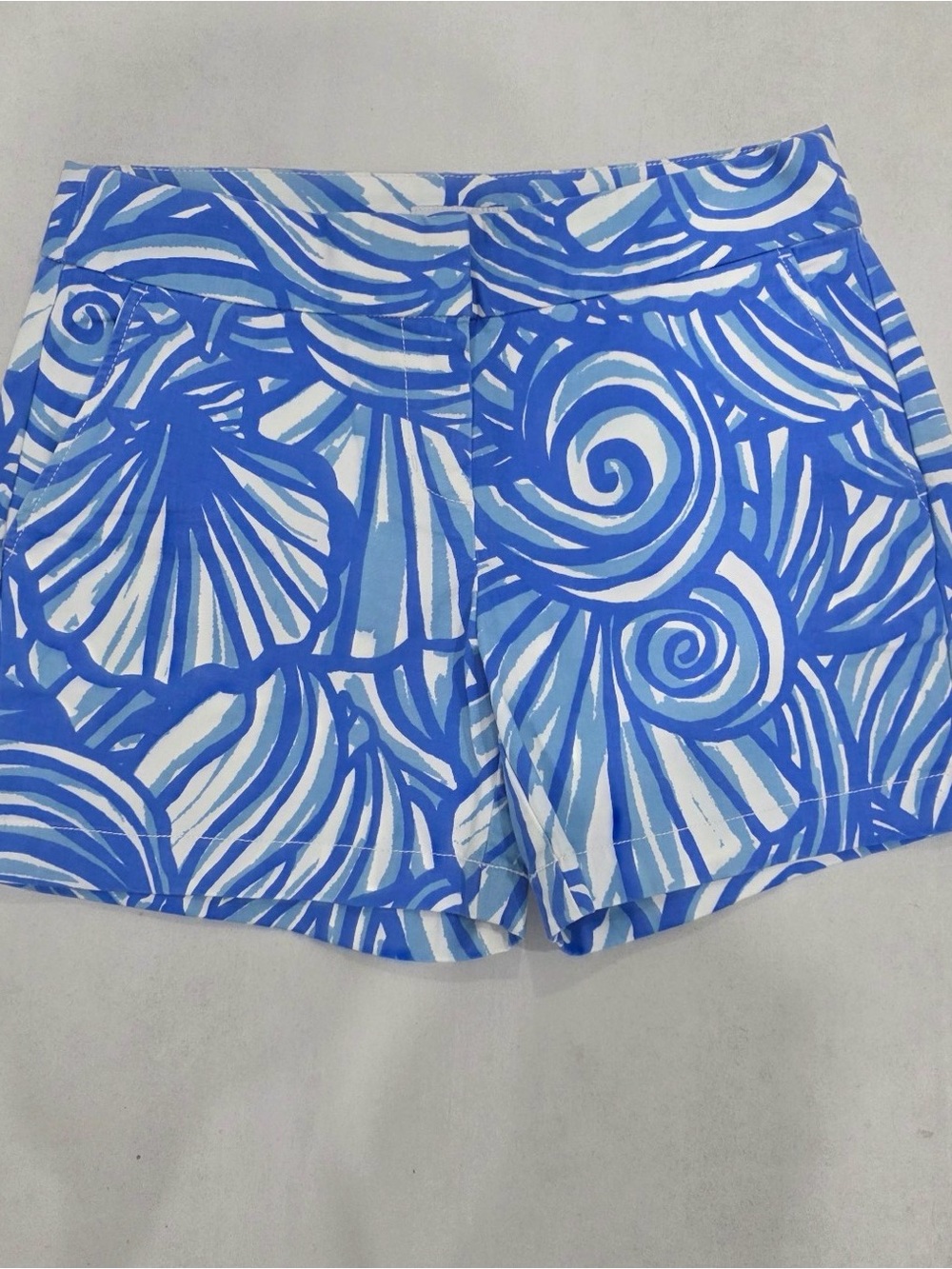 Vineyard Vines Blue & White Shell-Print Coverup Shorts